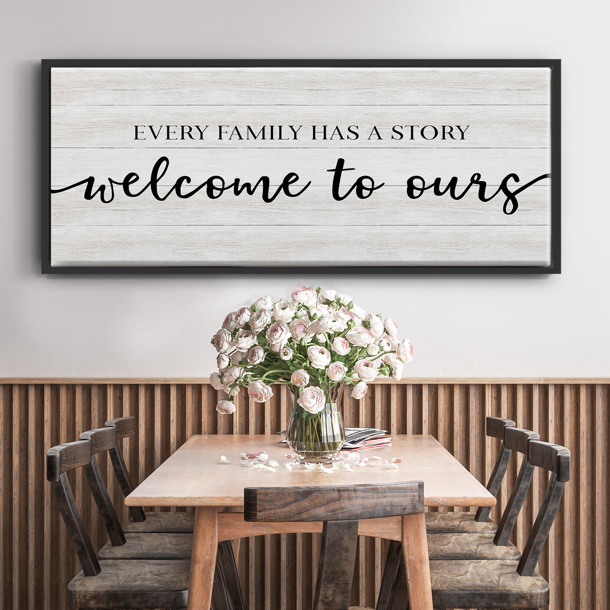 Family Story - Floater Framed Canvas Print