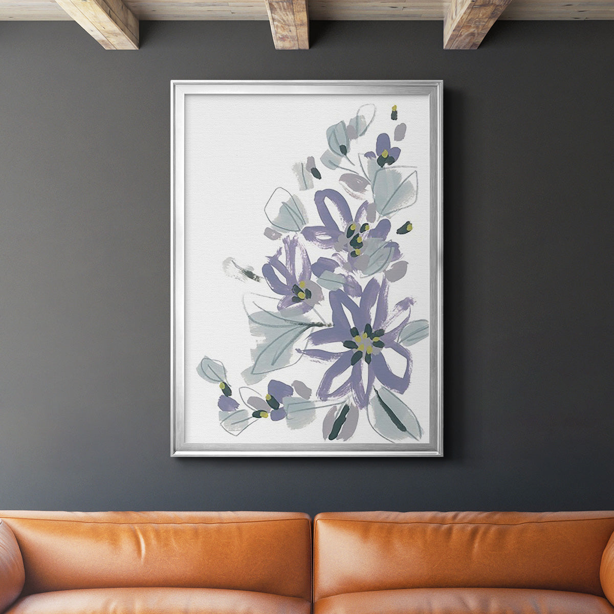 Periwinkle Patch IV - Modern Framed Canvas Print