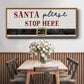 Santa Stop - Floater Framed Canvas Print