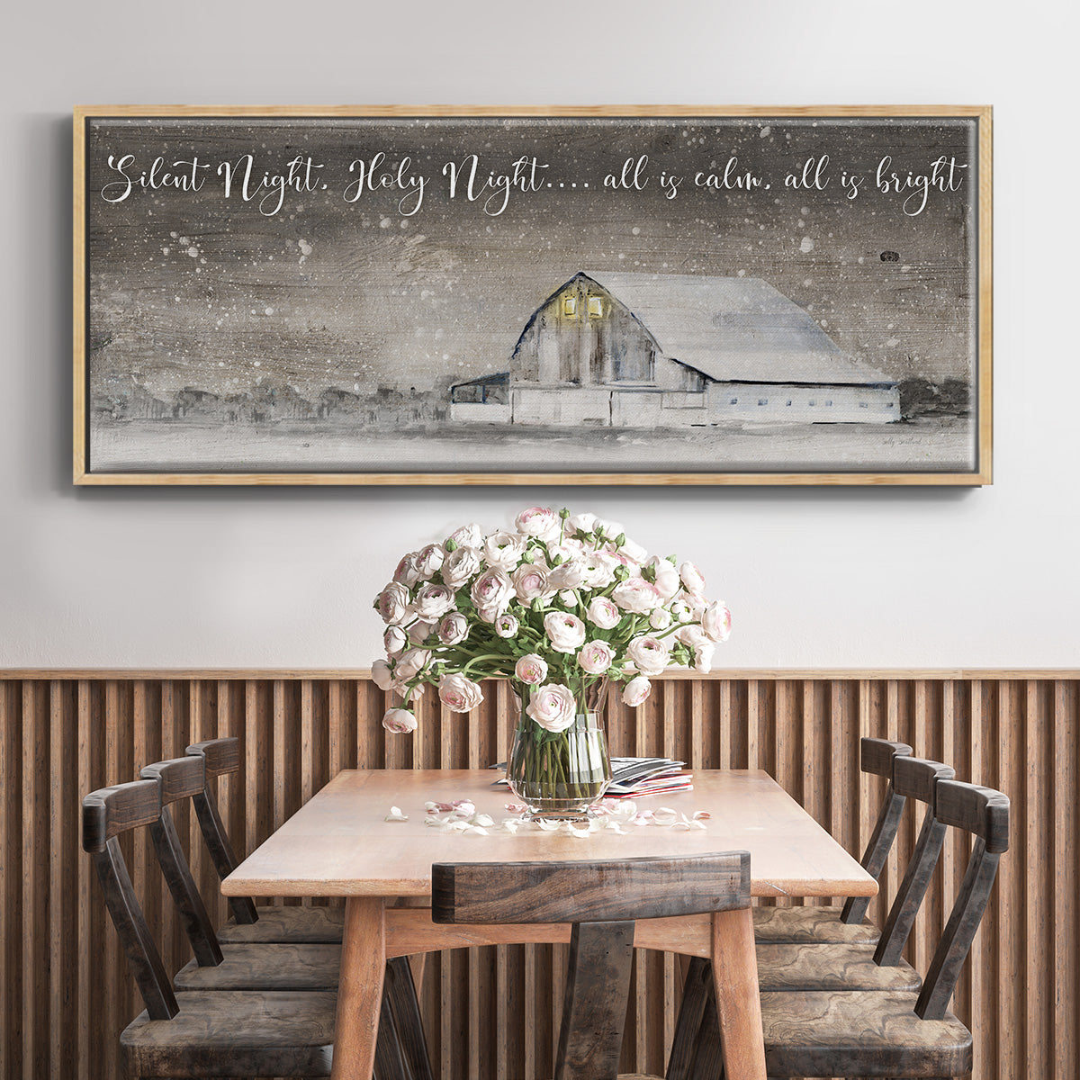 Silent Night - Floater Framed Canvas Print