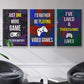 Gamer at Play I - Framed Premium Gallery Wrapped Canvas L Frame 3 Piece Set - Ready to Hang