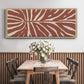 Terra Cotta Block Palms III - Floater Framed Canvas Print
