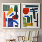 Colorful Shapes I - Premium Framed Canvas 2 Piece Set - Ready to Hang