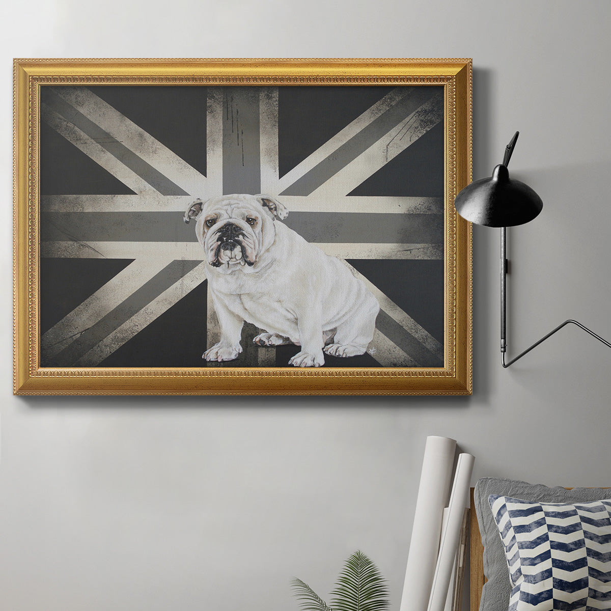 Best of British B&W Premium Framed Canvas- Ready to Hang