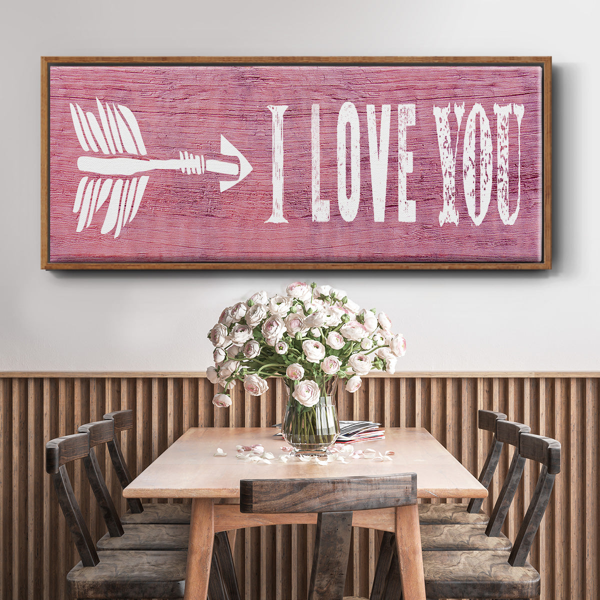 I Love You - Floater Framed Canvas Print