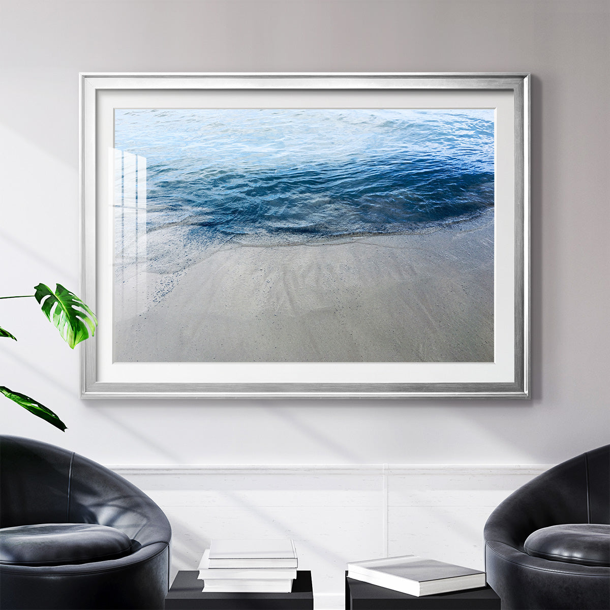 Aegean Blue Water - Modern Framed Art Print