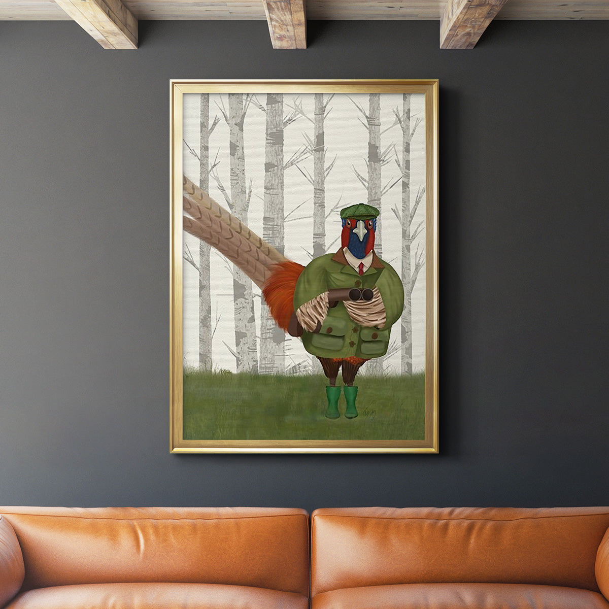 Pheasant Shooting Party 7 - Modern Framed Canvas Print