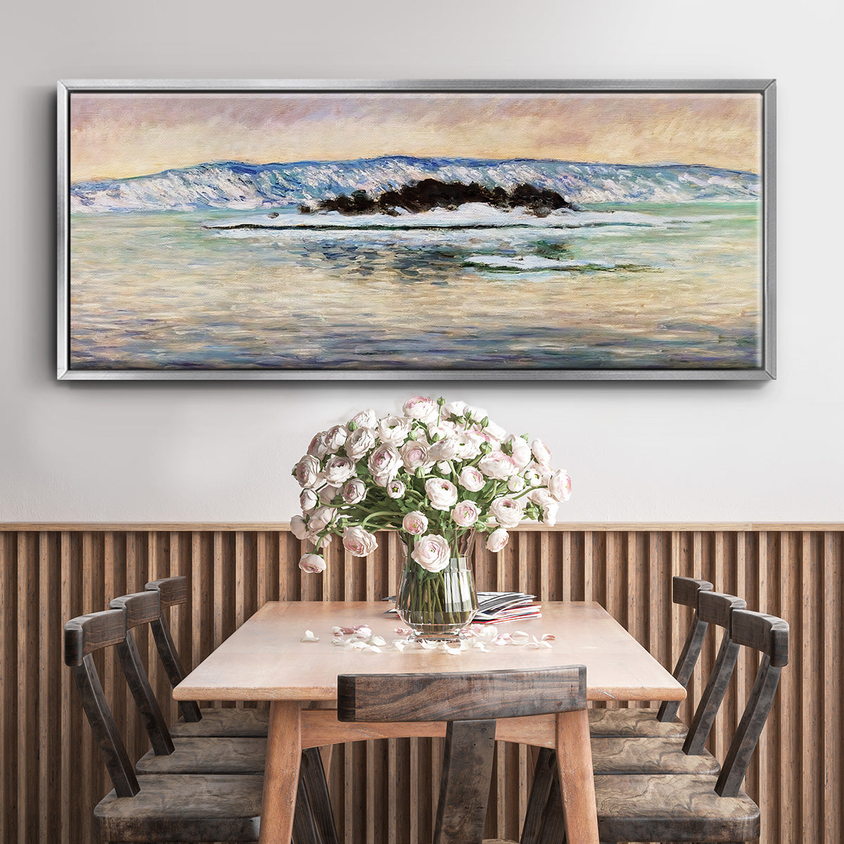 The Fjord, Near Christiania, 1893 - Floater Framed Canvas Print