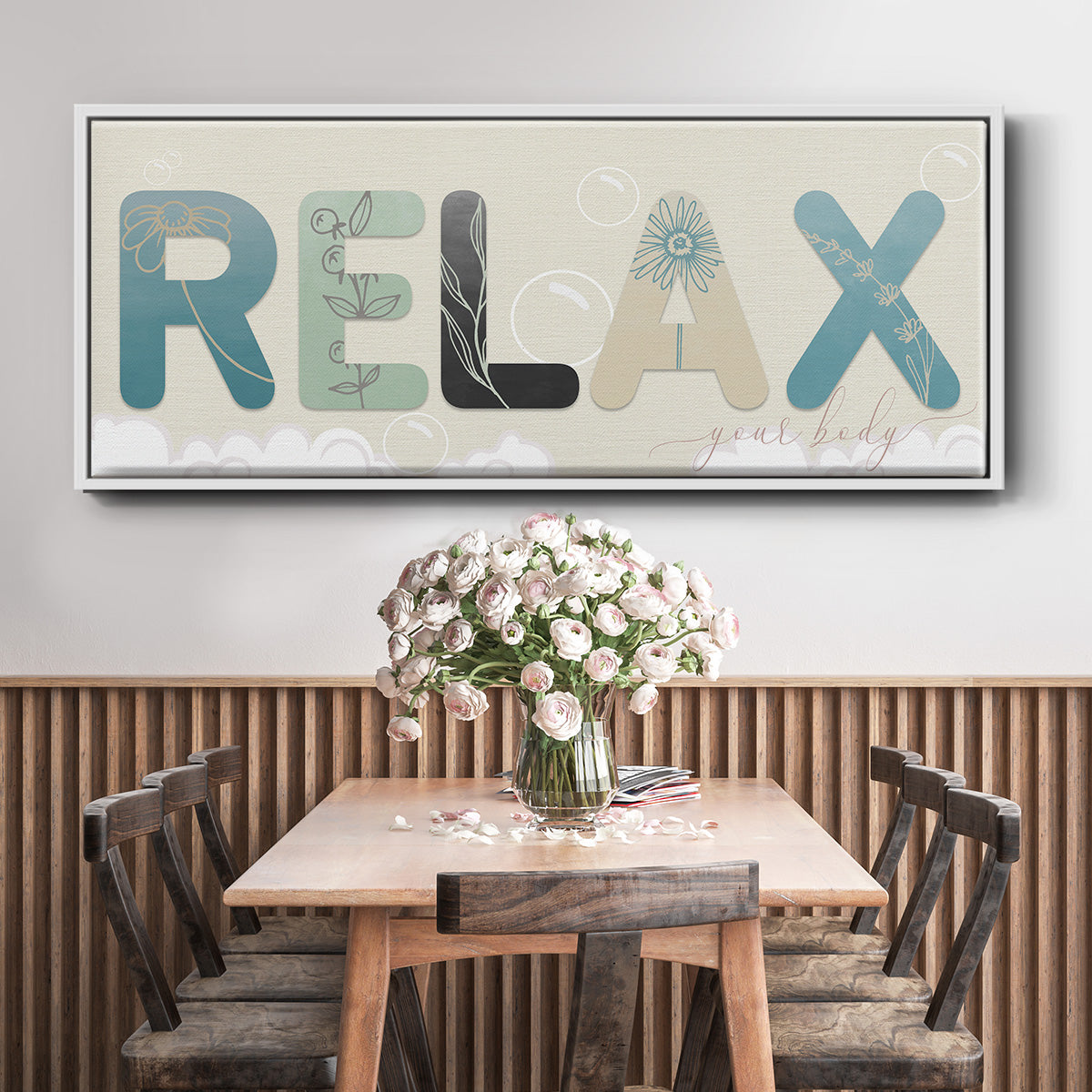 Relax Your Body - Floater Framed Canvas Print