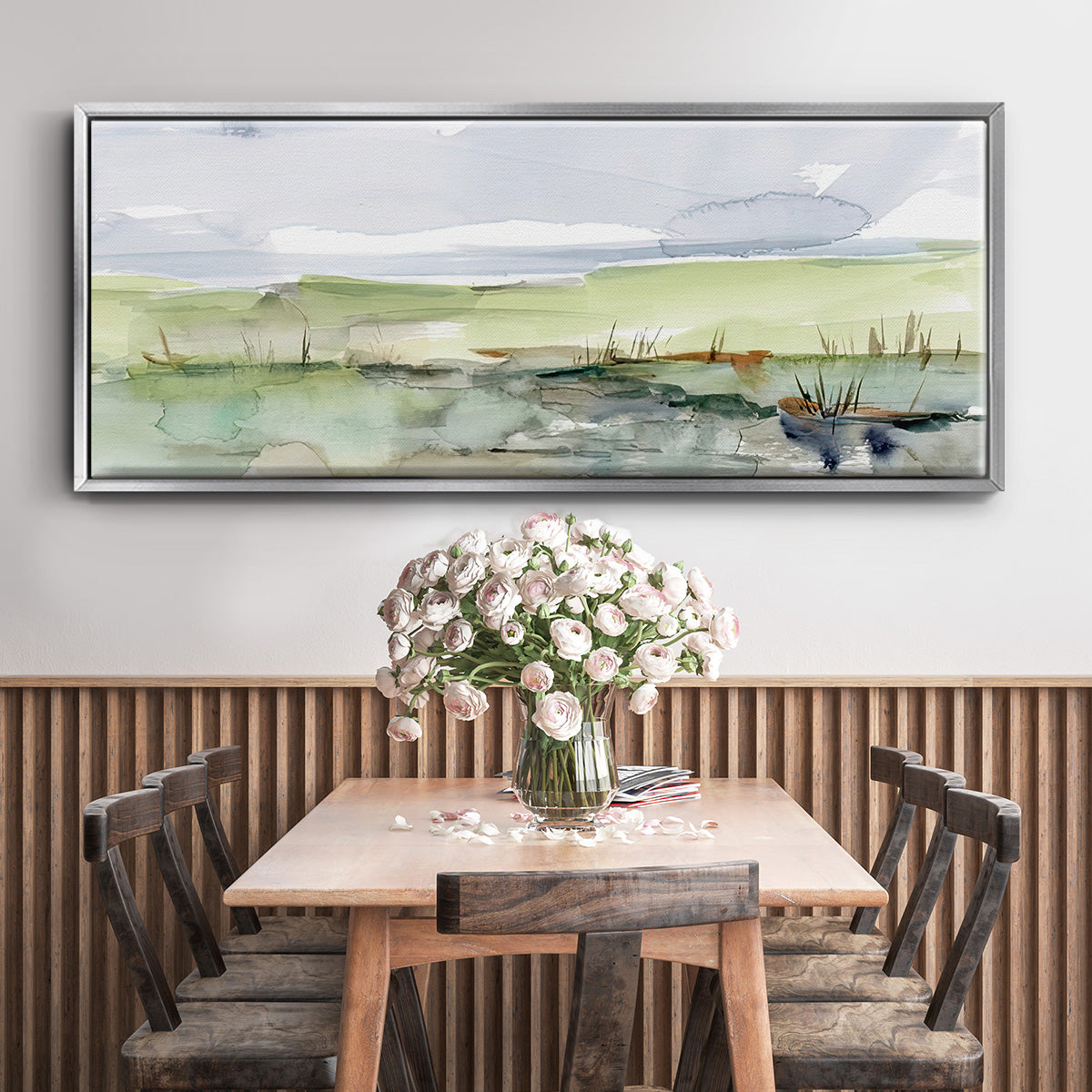Pastel Inlet II - Floater Framed Canvas Print