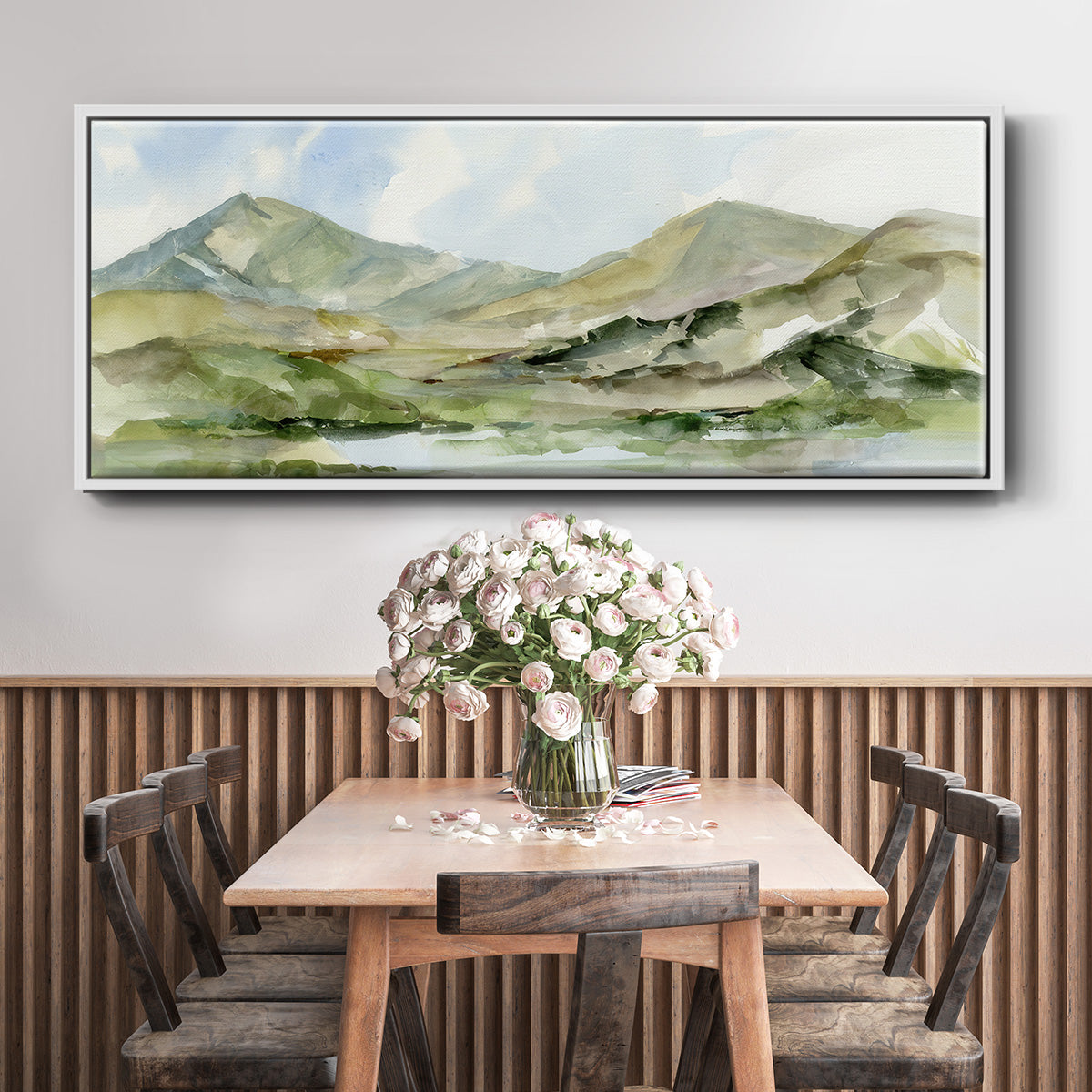 Serene Mountains II - Floater Framed Canvas Print
