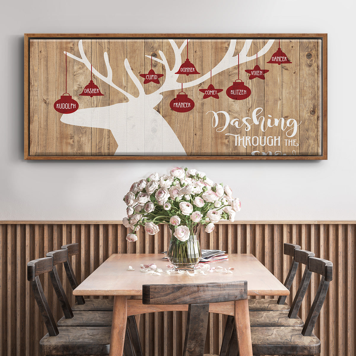 Dashing Through The Snow - Floater Framed Canvas Print