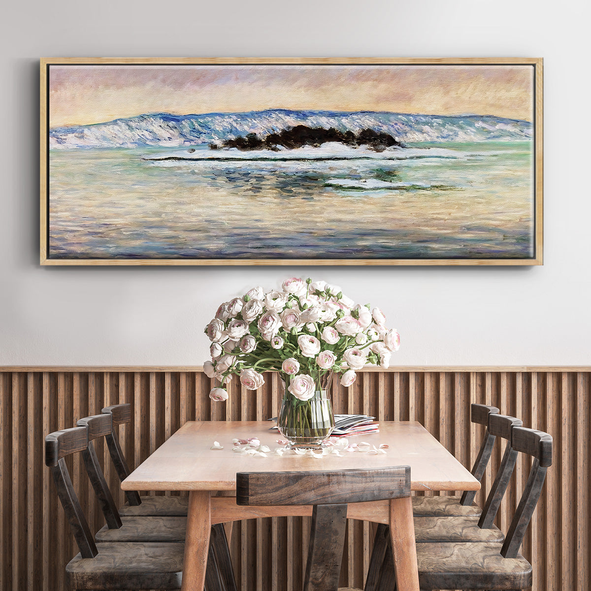 The Fjord, Near Christiania, 1893 - Floater Framed Canvas Print