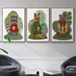 Hot Chocolate Bear - Framed Premium Gallery Wrapped Canvas L Frame 3 Piece Set - Ready to Hang