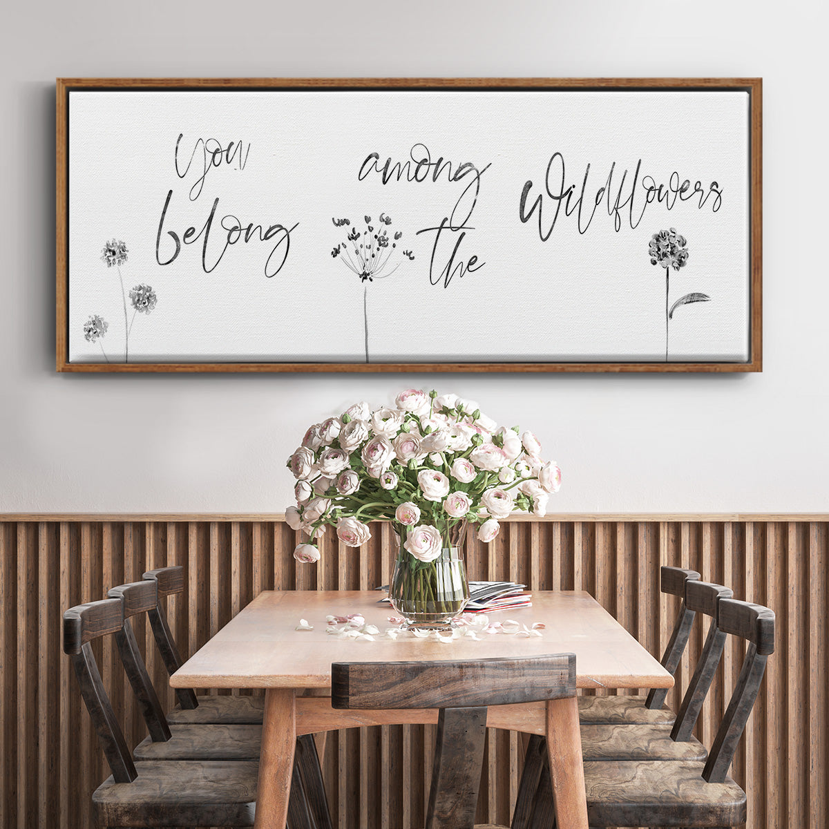 Among the Wildflowers - Floater Framed Canvas Print