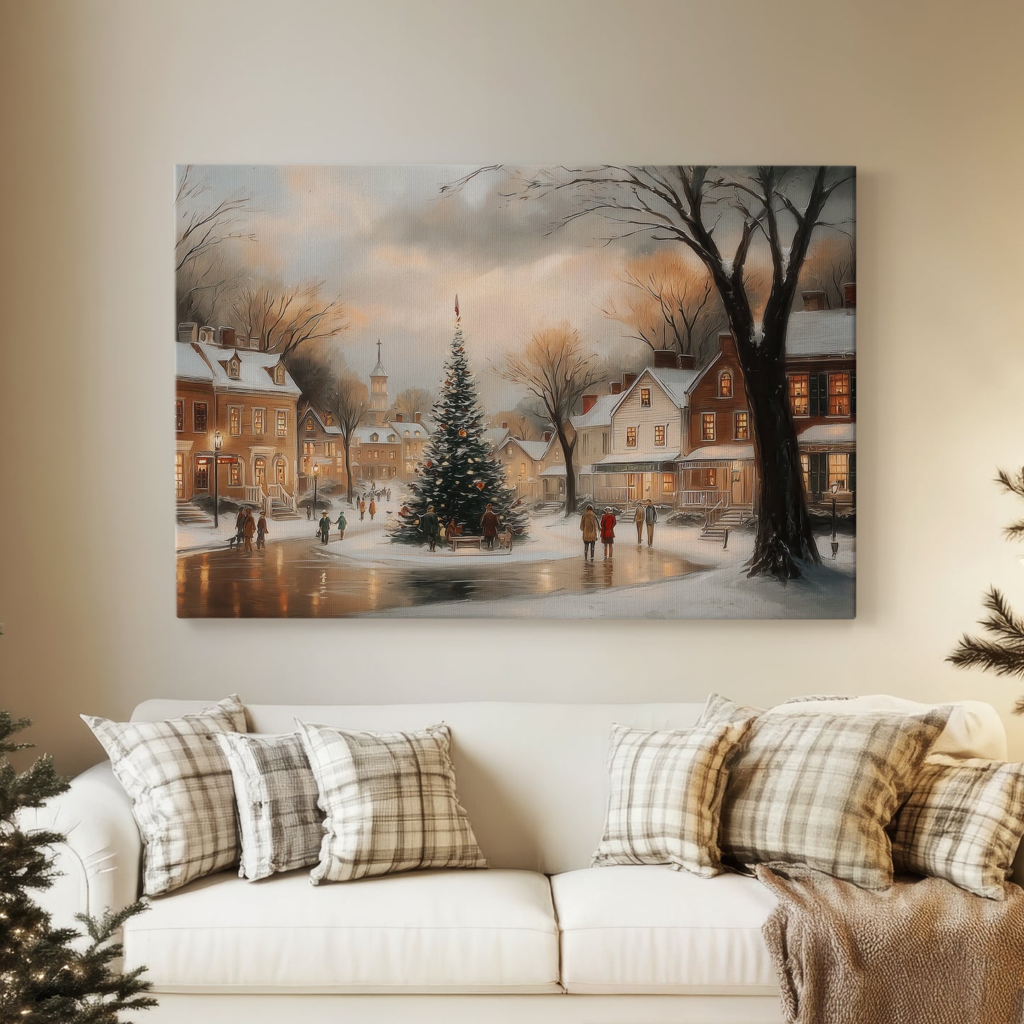 Hearth of Amber Whisper - Canvas Art Print