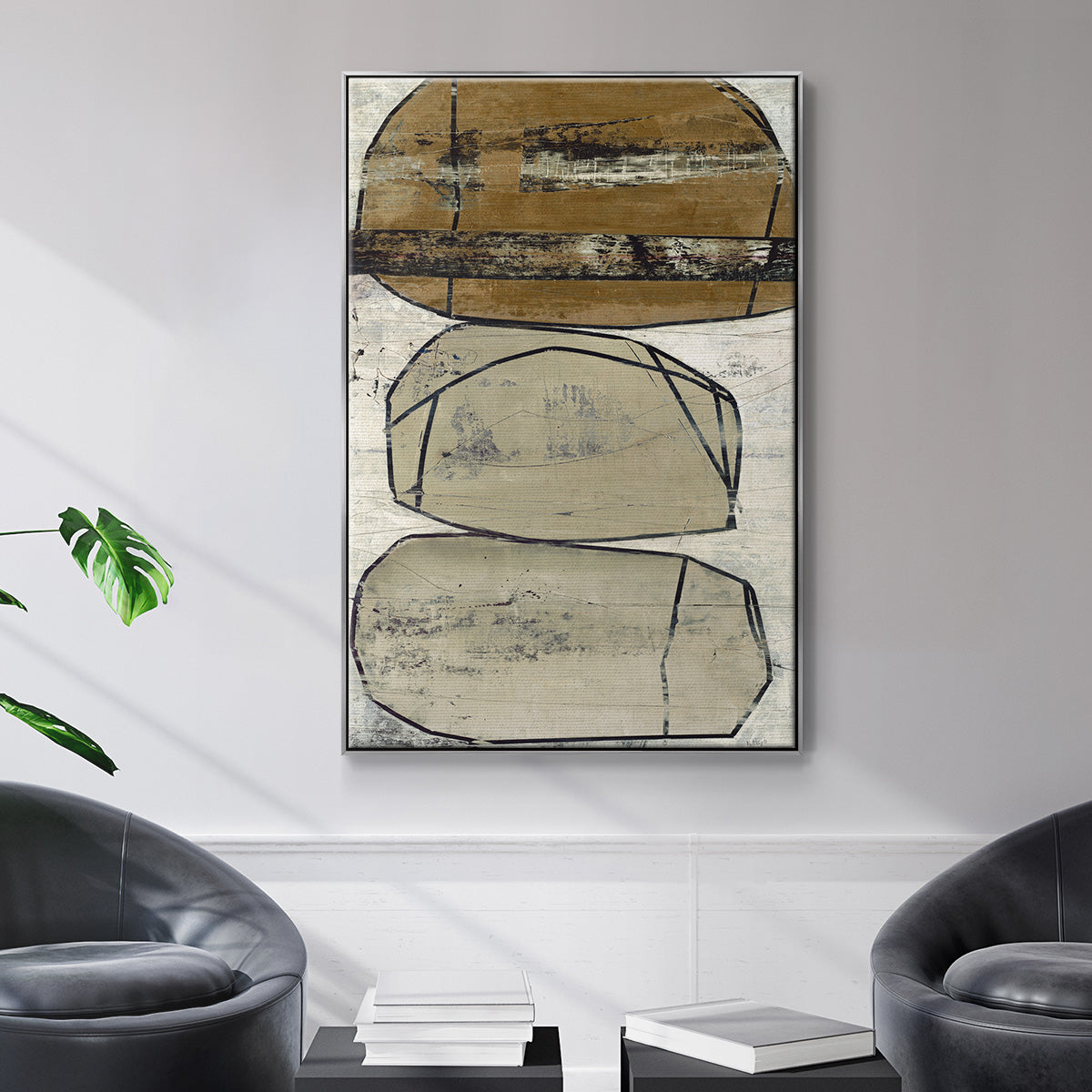 Dim Sum I - Floater Framed Canvas Print