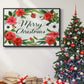 Christmas Flora Wreath Collection A - Framed Gallery Wrapped Canvas in Floating Frame