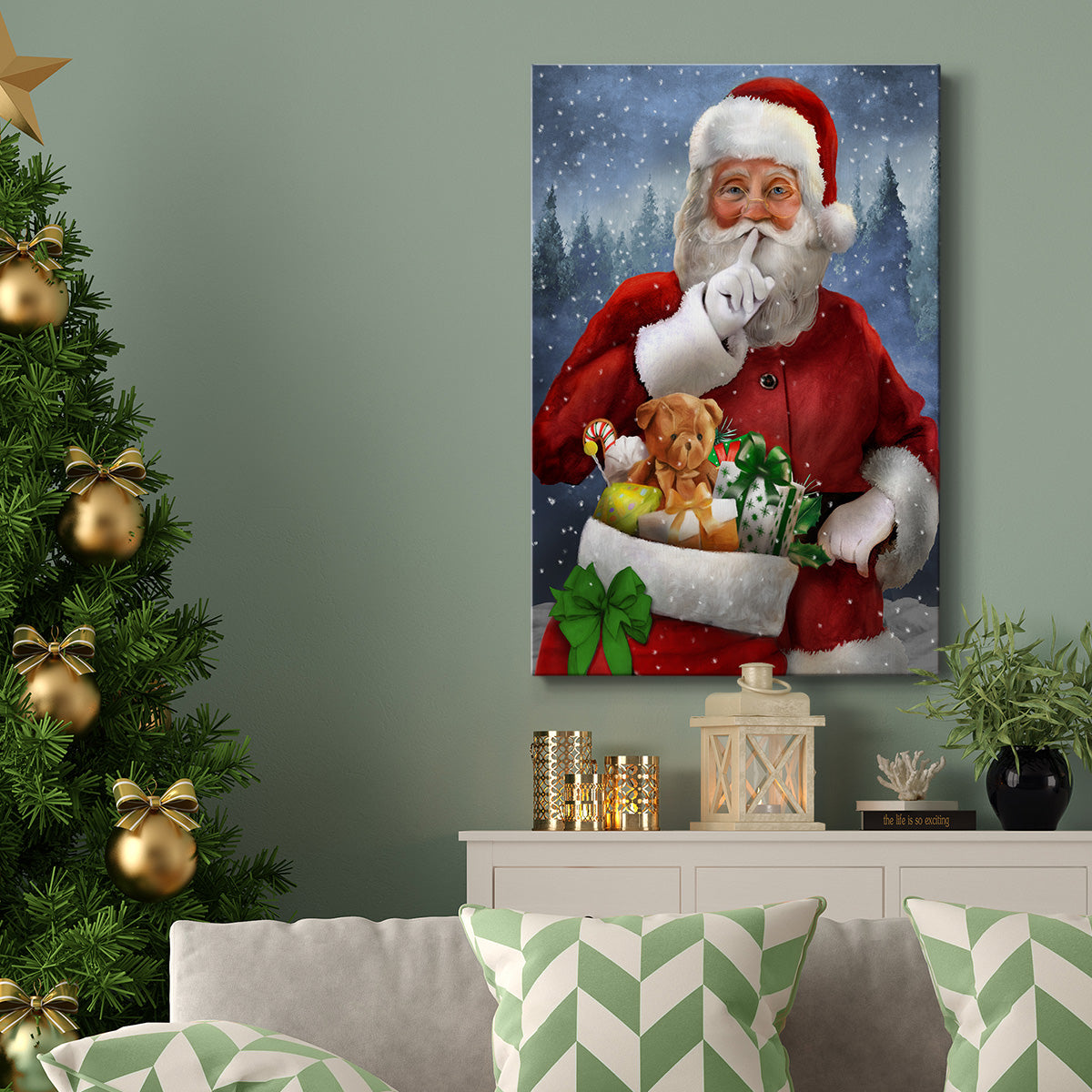 Quiet Santa - Gallery Wrapped Canvas