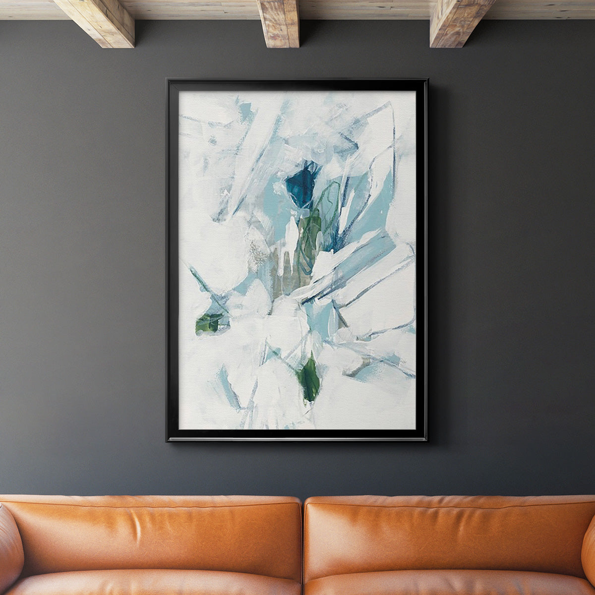 Ice Cavern IV - Modern Framed Canvas Print