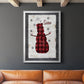 Checkered Snowman I - Modern Framed Canvas Print