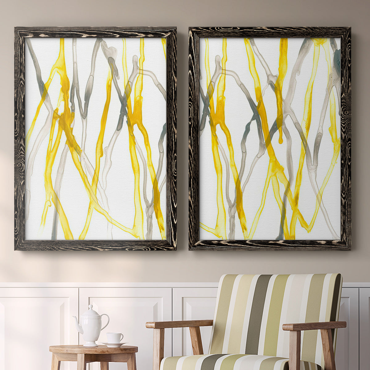 Runnel XIX - Premium Framed Canvas 2 Piece Set - Ready to Hang