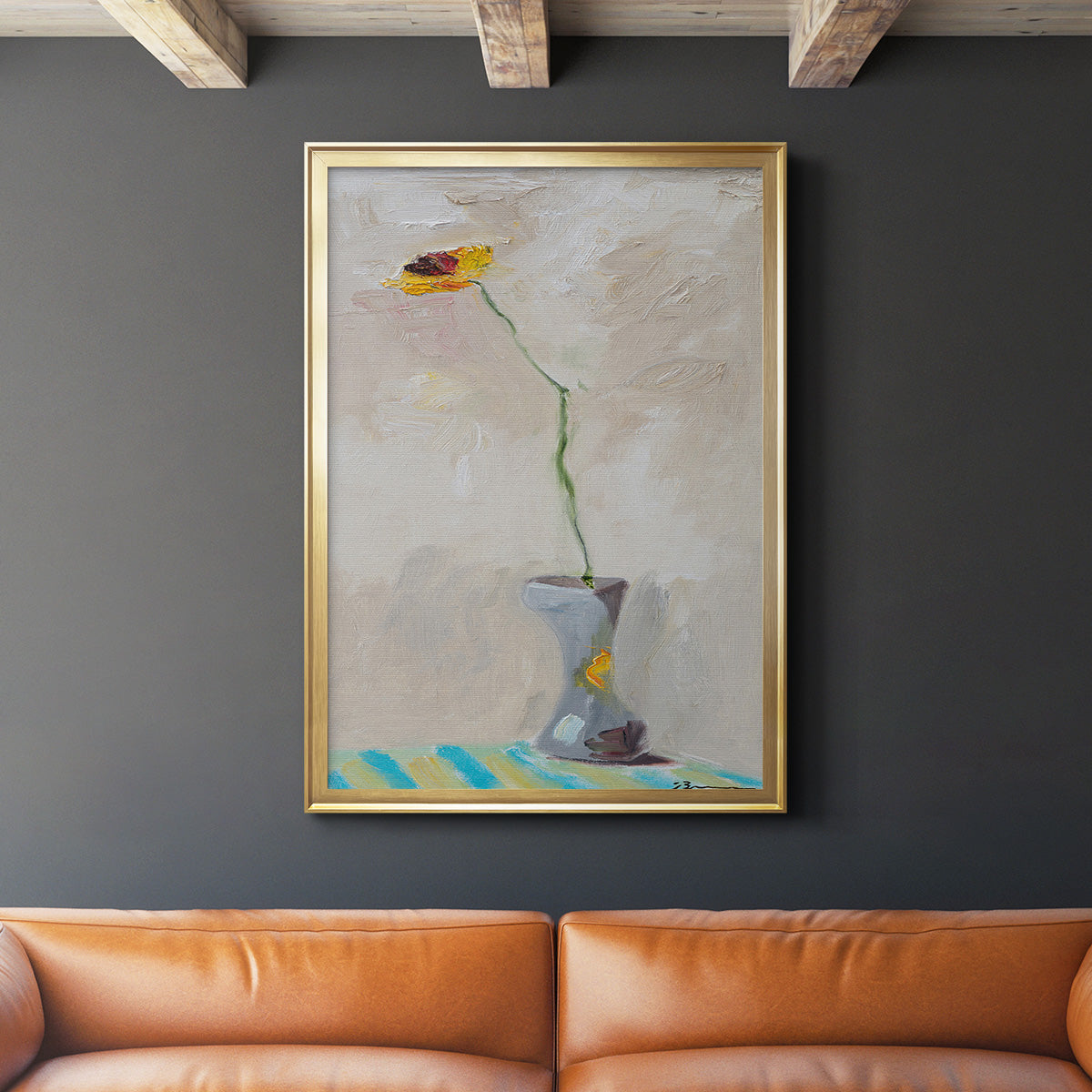 Single & Ready to Mingle - Modern Framed Canvas Print