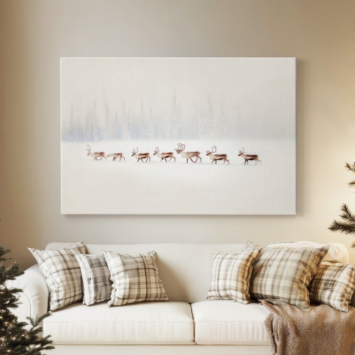 Silver Yule Lullaby - Canvas Art Print