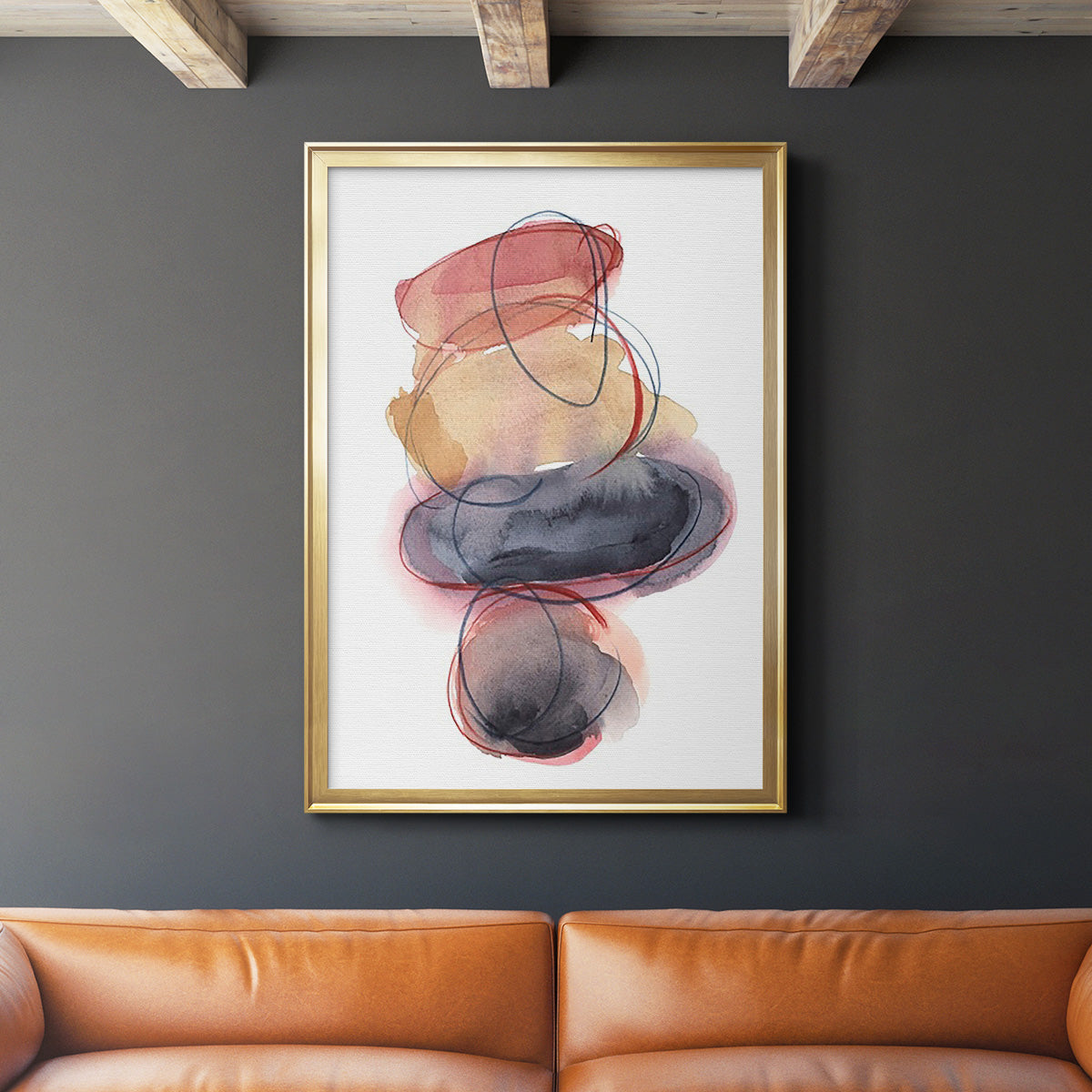 Balancing Act I - Modern Framed Canvas Print
