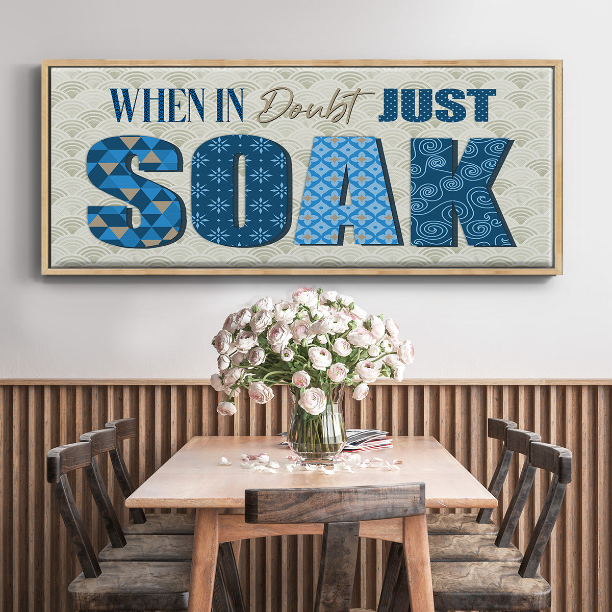 When in Doubt - Floater Framed Canvas Print
