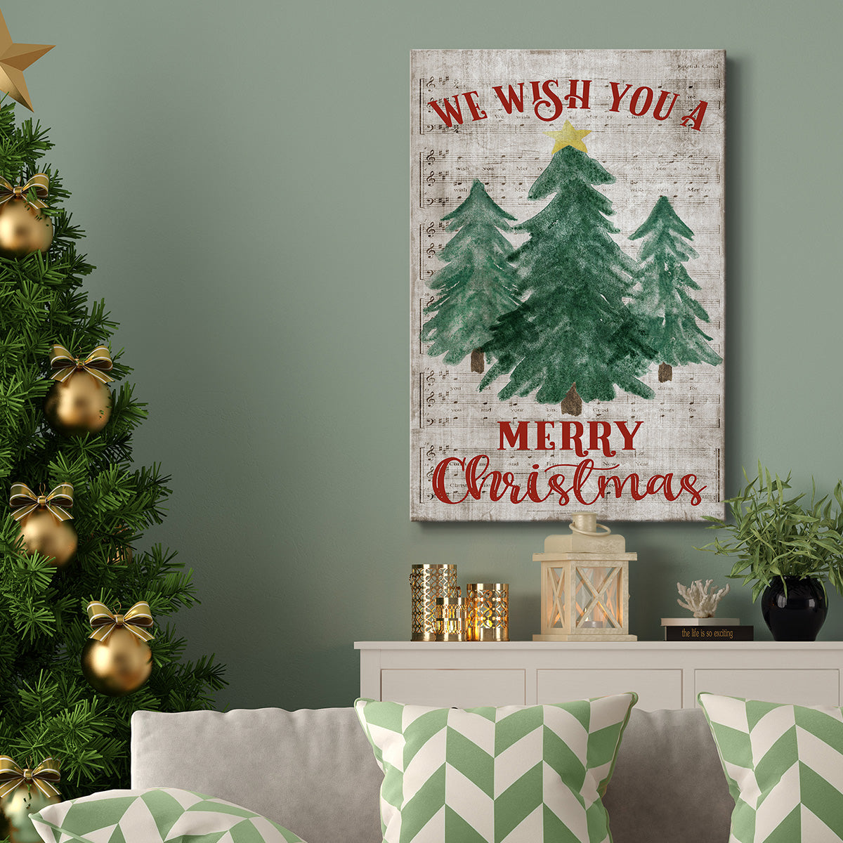 We Wish You A Merry Christmas - Gallery Wrapped Canvas