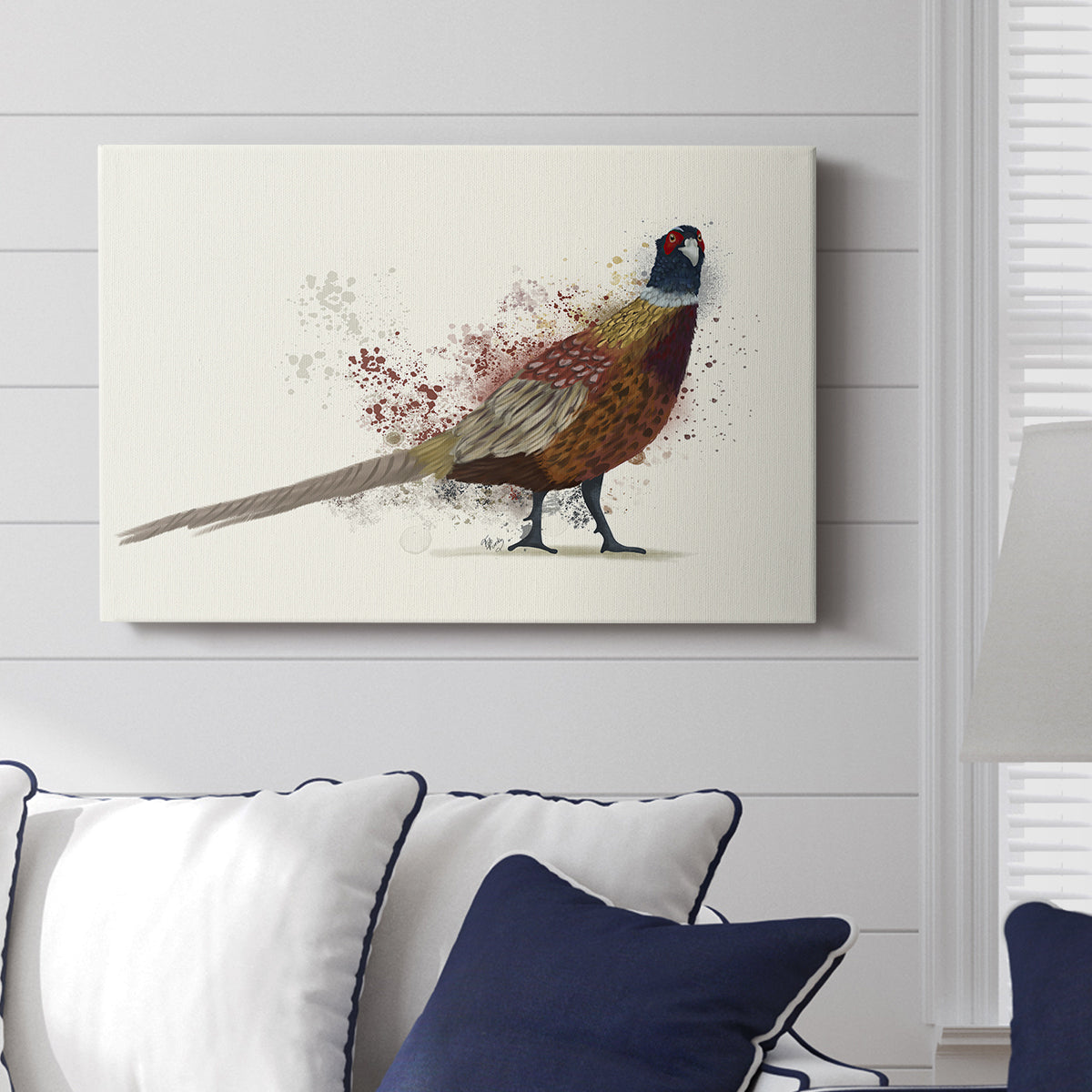 Pheasant Splash 2 - Canvas Art Print