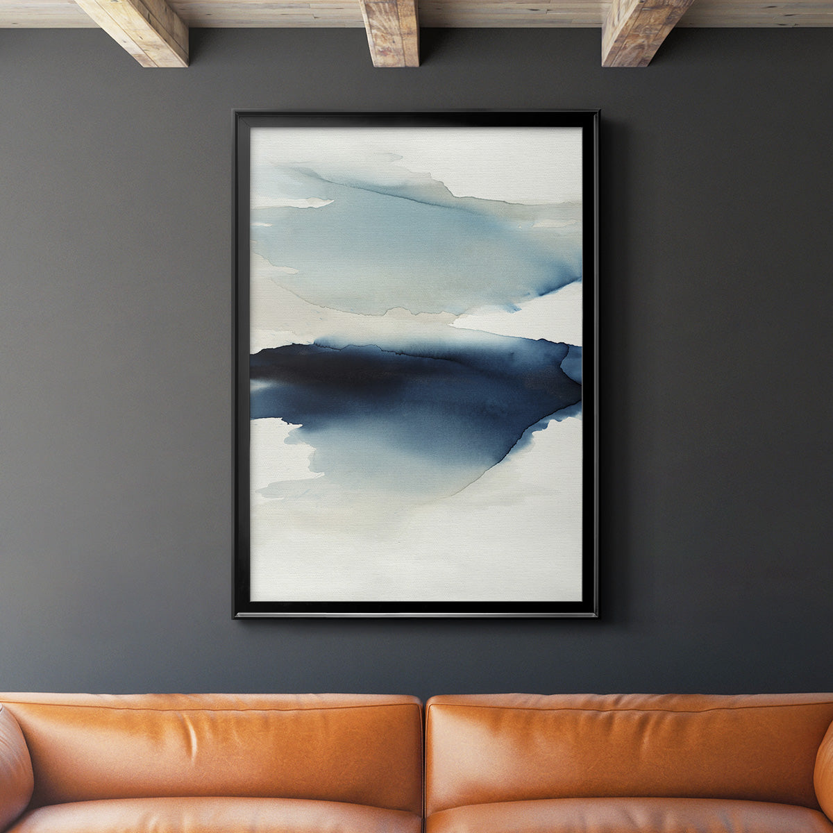 Waves I - Modern Framed Canvas Print