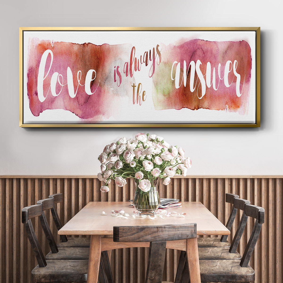 Love is the Answer - Floater Framed Canvas Print