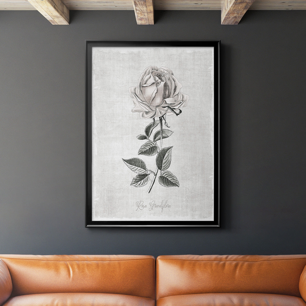 Vintage Botanical II - Modern Framed Canvas Print