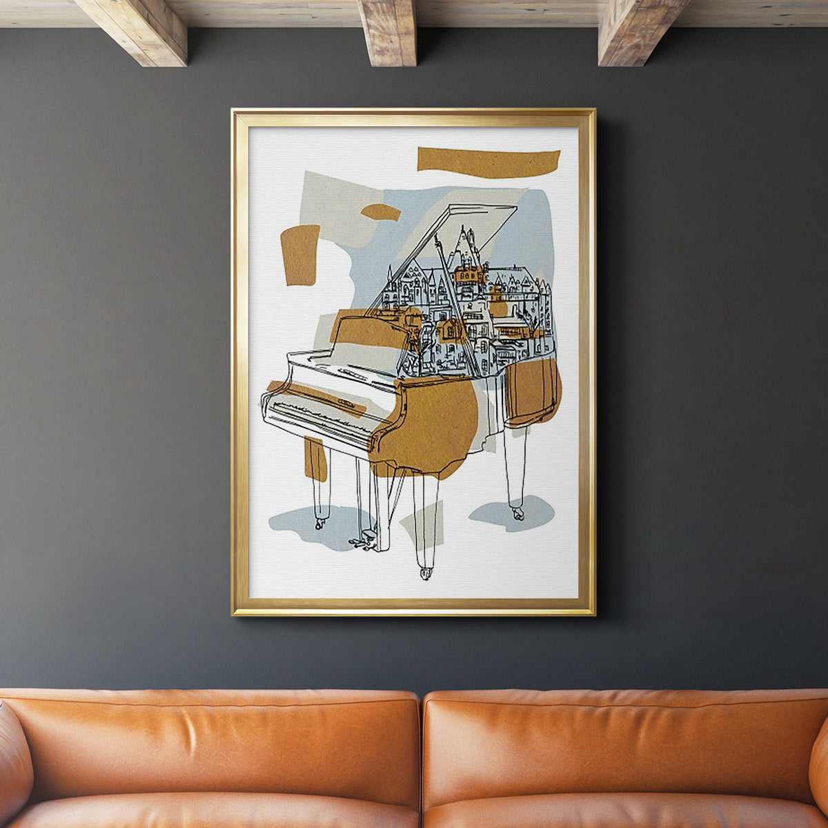 Rehearsal I - Modern Framed Canvas Print