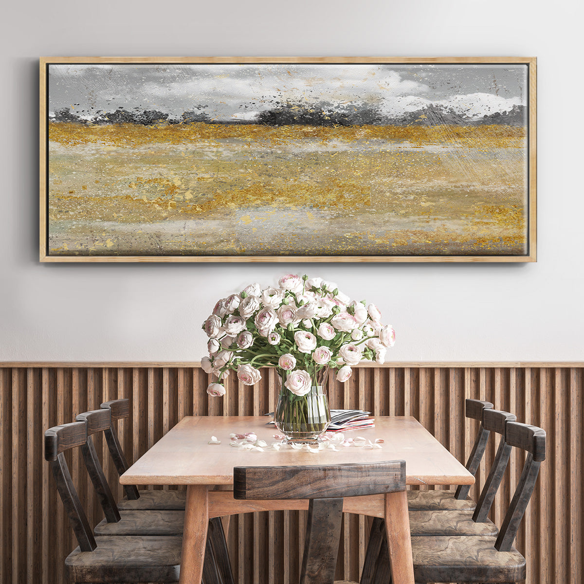 Meadow Shimmer II - Floater Framed Canvas Print