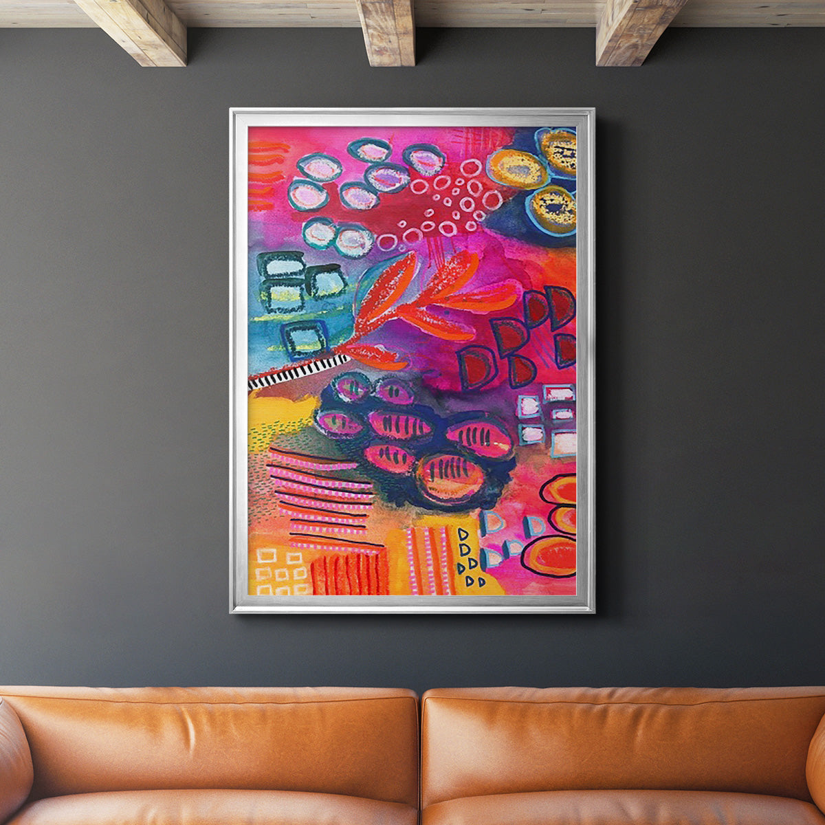 Vivaciously Changing I - Modern Framed Canvas Print