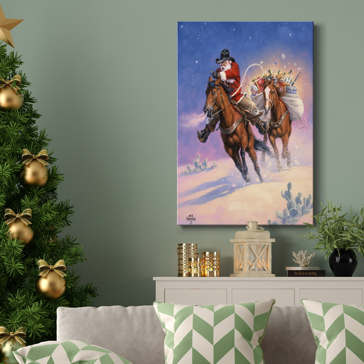 Santa's Big Ride - Gallery Wrapped Canvas