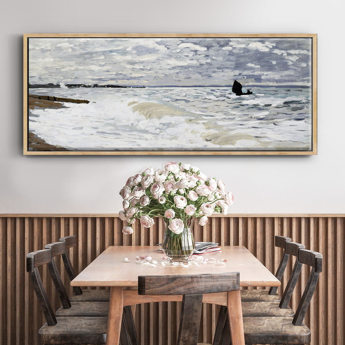The Sea at Le Havre, 1868 - Floater Framed Canvas Print