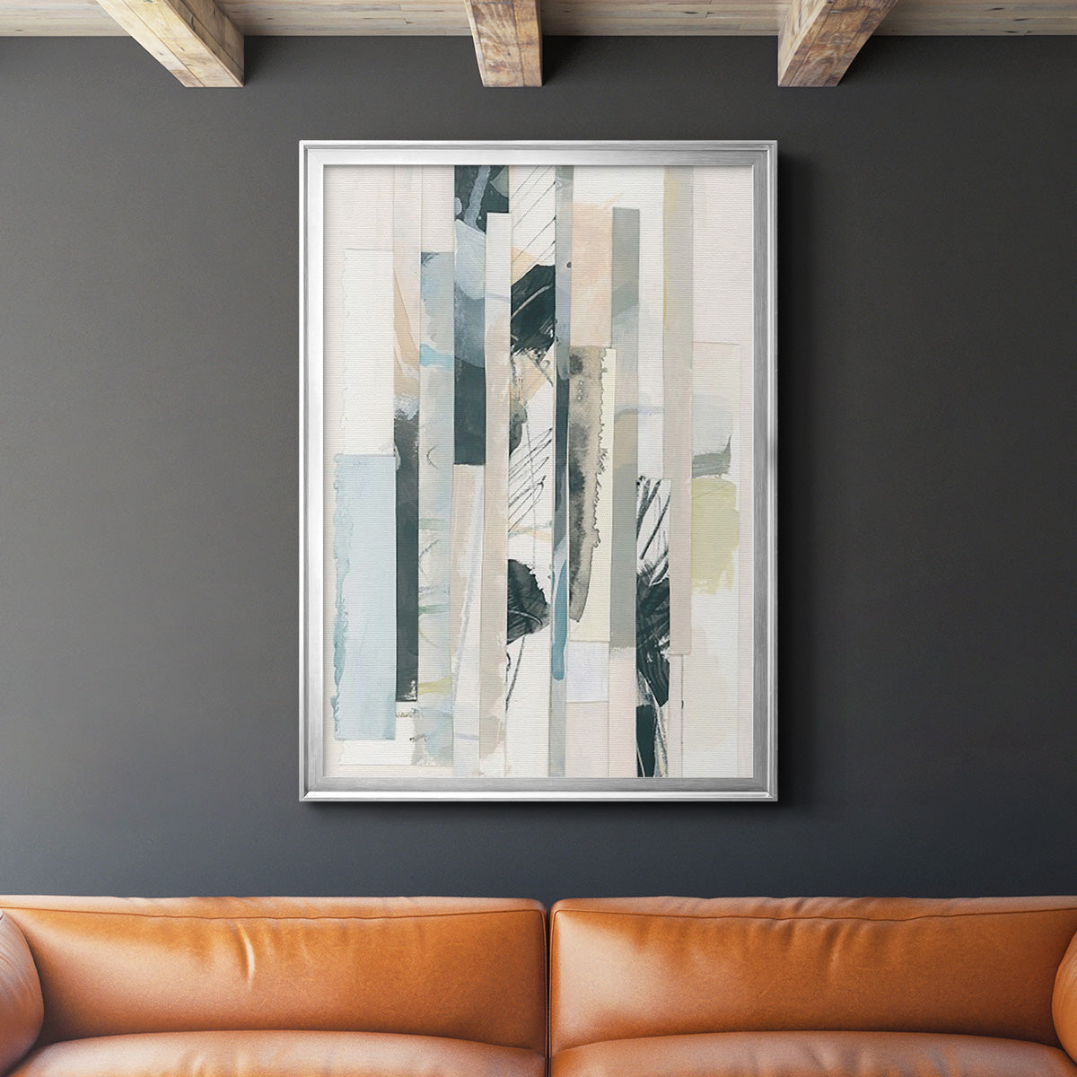 Paper Strata II - Modern Framed Canvas Print