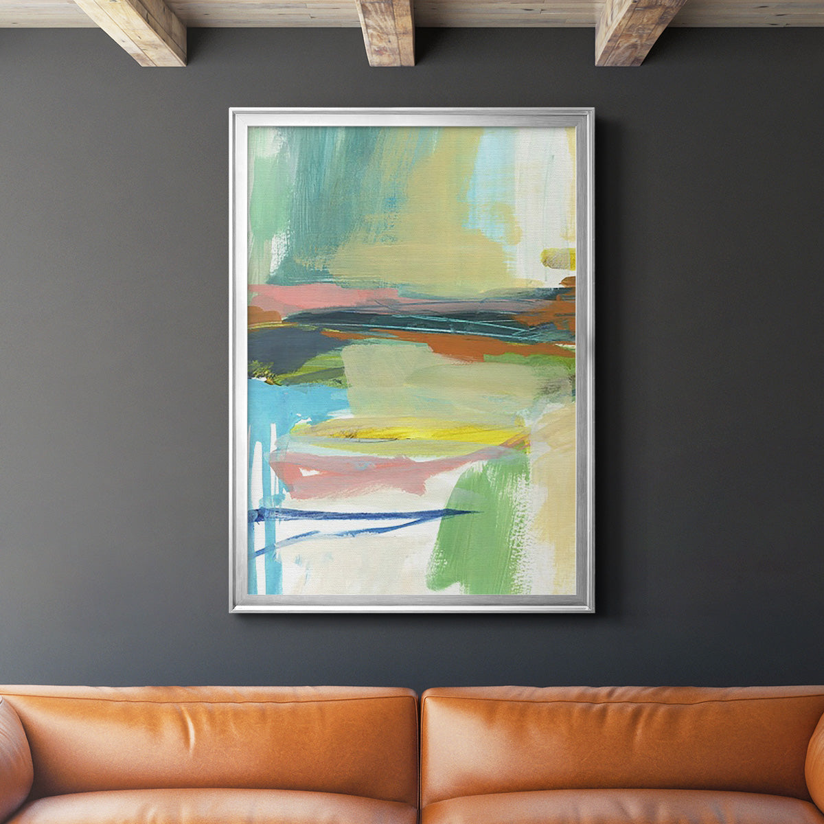 Radiant Horizon III - Modern Framed Canvas Print