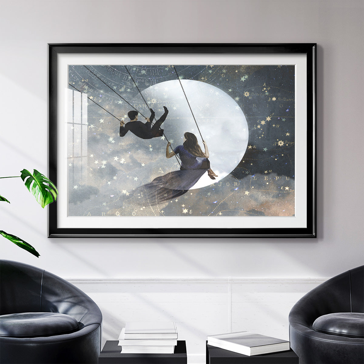 Celestial Love II - Modern Framed Art Print