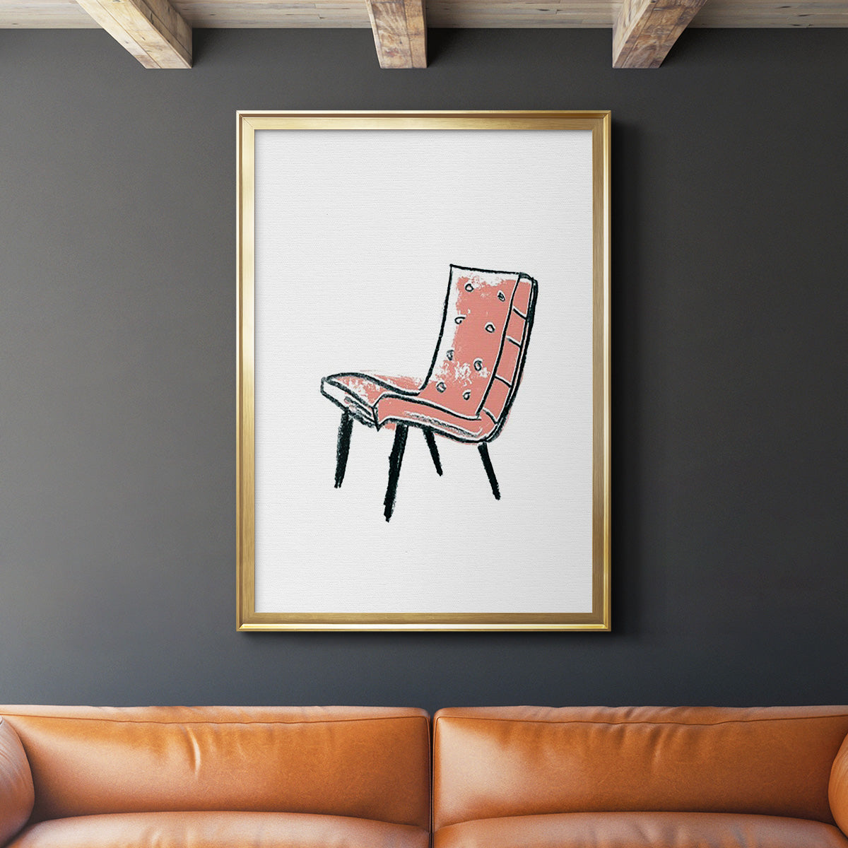Take a Seat IX - Modern Framed Canvas Print