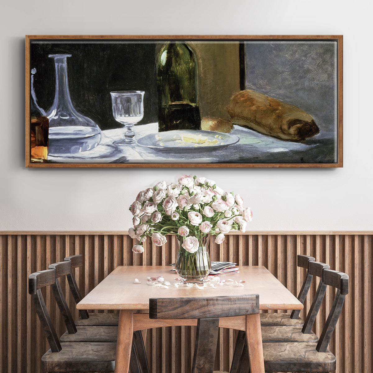 Still Life with Bottles, 1862 - Floater Framed Canvas Print
