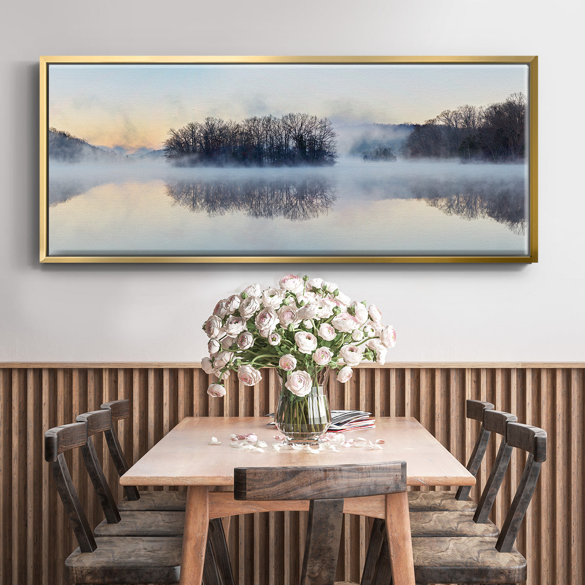 Scene on the Water VIII - Floater Framed Canvas Print