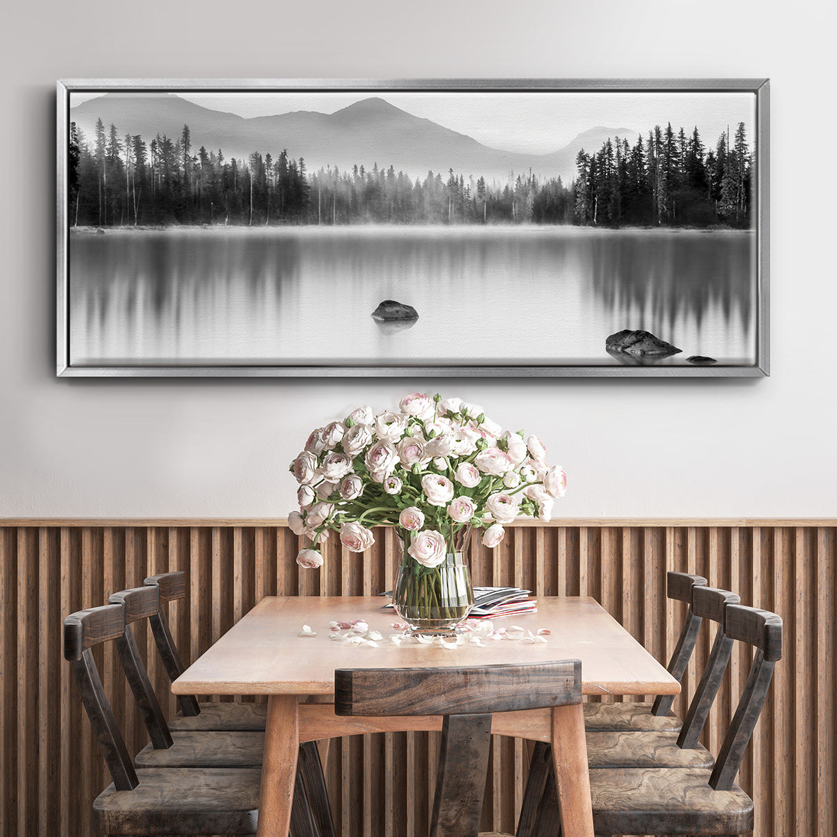 Mountain Reflection - Floater Framed Canvas Print