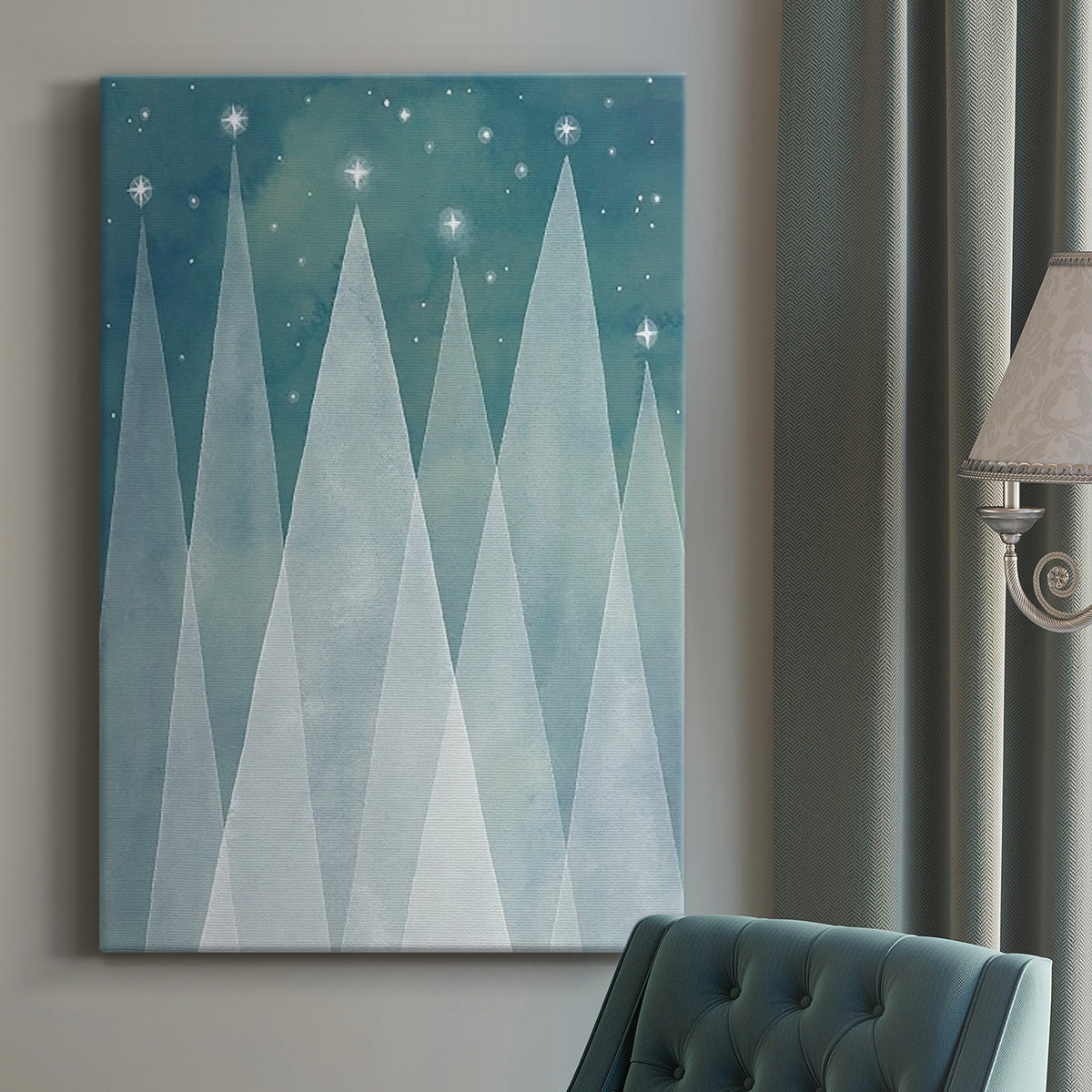 Mod Evergreens II Premium Gallery Wrapped Canvas - Ready to Hang