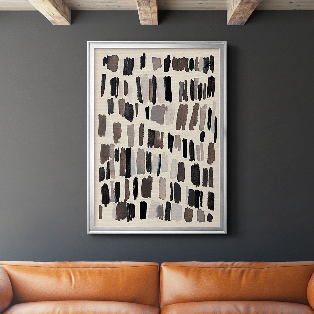 Chalk and Flint III - Modern Framed Canvas Print