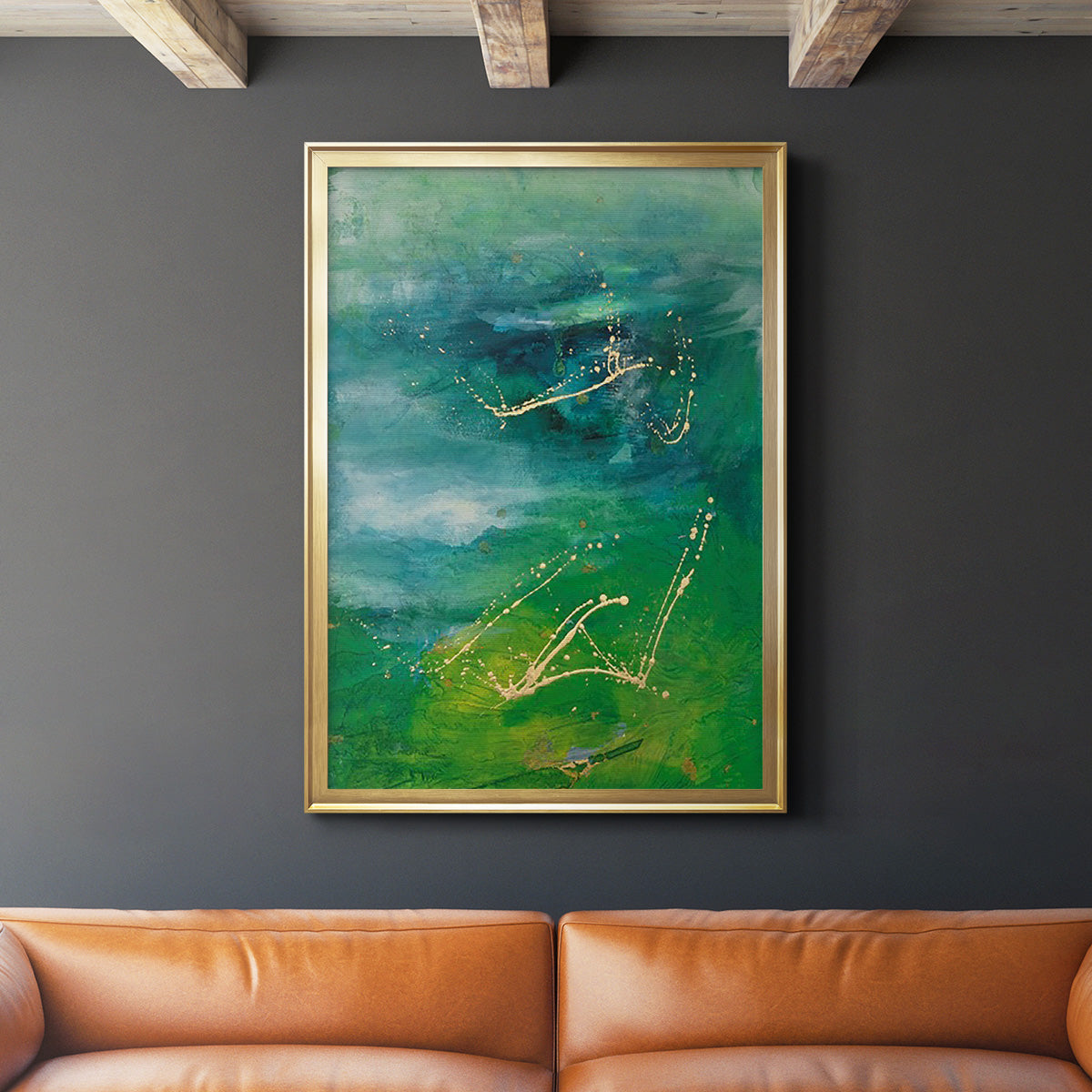 Peaceful Diptych I - Modern Framed Canvas Print